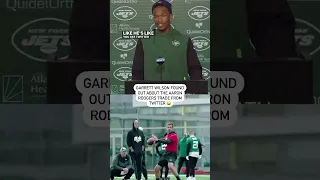 How Garrett Wilson found out about Aaron Rodgers trade 😅