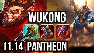 WUKONG vs PANTHEON (TOP) | 5/1/8, 1600+ games, 2.0M mastery | EUW Diamond | v11.14