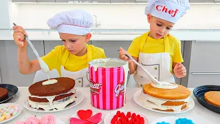 فلاد ونيكي الطبخ واللعب مع أمي - مجموعة فيديو للأطفال