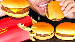 ASMR MCDONALD'S CHEESEBURGERS MUKBANG FRENCH FRIES JERRY EATING NO TALKING