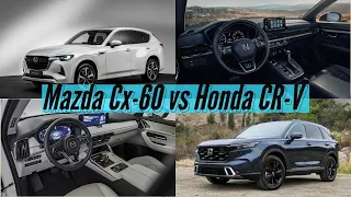 2023 Mazda CX-60 Homura vs 2023 Honda CR-V Touring Sport, Features Compared | SUV Battles!