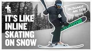 Are skiboards any good? My FIRST time on skiboards! | Skiing