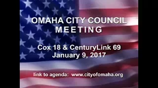 Omaha Nebraska City Council Meeting, January 9, 2018