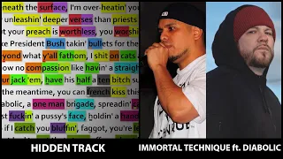 Immortal Technique ft. Diabolic - Hidden Track [Rhyme Scheme] Highlighted