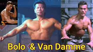 Bolo Yeung Chinese Hercules vs Van Damme in  Bloodsport & Double Impact Bolo & Van Damme Friends