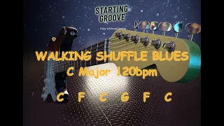 BACKING TRACK WALKING SHUFFLE BLUES C Major 120bpm