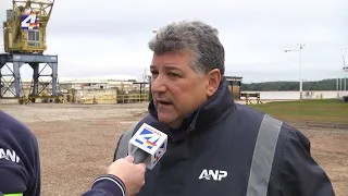 Comenzaron las tareas de limpieza en el Puerto local tras la bajante del Río Uruguay