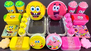 Spongebob vs Patrickstar Slime |Mixing Makeup,Eyeshadow,Glitter,Clay Into Slime💝Satisfying Slime