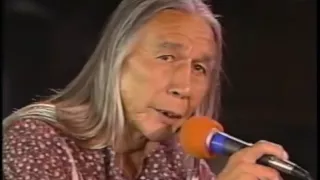 Floyd Red Crow Westerman performs at the Rainbow Warrior Festival, 1988