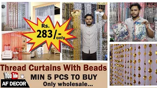 #afdecor I Thread curtains with beads I 283/- rs I #threadcurtains I Door Window String Beads Thread