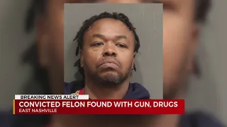 Convicted felon found with gun and drugs