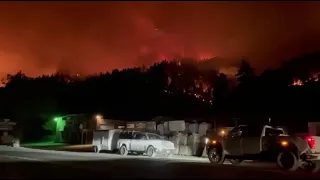 Fire Behind Dazey's in Willow Creek as Seen from Hwy 299