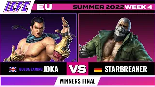 Joka (Feng) vs. Starbreaker (Bryan) Winners Final - ICFC EU Tekken 7 Summer 2022 Week 4