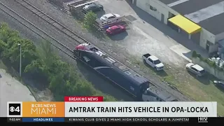 Amtrak train hits vehicle in Opa-locka