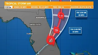 Tropical Storm Ian | Track storm live as it goes by Jacksonville, NE Florida