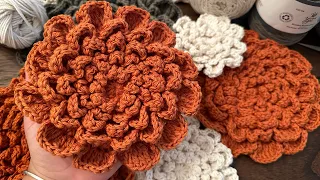 Tığişi 3D çiçek /crochet 3D flower