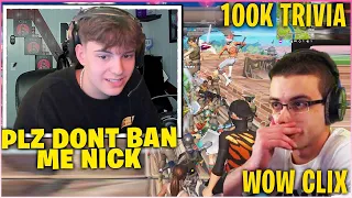 CLIX Gets CONFRONTED By NICK EH 30 After He GRIEFS His 100k Fortnite TRIVIA TOURNAMENT! (Fortnite )
