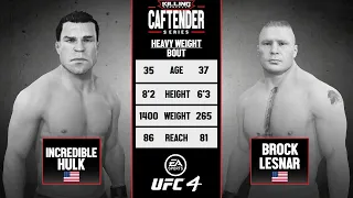 Incredible Hulk Vs. Brock Lesnar - KILLINGspree37's Caftender Series (KSCS) (EA Sports UFC 4)