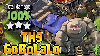 Learning to GoBoLaLoon Better! - TH9 3 Star War Strategy - Clash of Clans - Live War Attacks