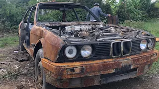 Fully restoration 50 year old BMW 7 series cars that were severely damaged    | Rebuild the BMW car