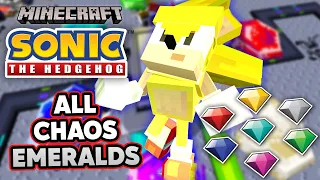 ALL CHAOS EMERALDS Minecraft Sonic Tutorial!