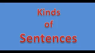 Type of sentence, 5 types of sentence, kind of sentence, Transformation of sentence