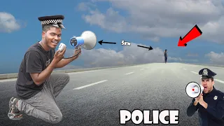 OMG! 😨 Police Using Megaphone 📢 எவ்வளவு தூரம் கேட்கும் ….