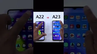 SAMSUNG A22 vs A23 Speed Test #shorts #short #shortvideo #samsung #tech #latest #phone #trending