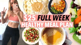 $25 FULL WEEK HEALTHY & WEIGHT LOSS MEAL PLAN (cheap meal prep, college student easy budget recipes)