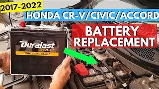 Battery Replacement. 2017-2023 Honda CR-V, Civic, Accord, Pilot, Odyssey Etc. -Jonny DIY