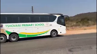 Tshovani Primary School, Zimbabwe bus on the way