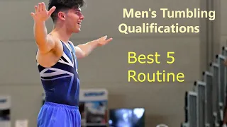 36th FIG Trampoline Gymnastics World Championships 2022.Men's Tumbling Qualifications.Best 5 Routine