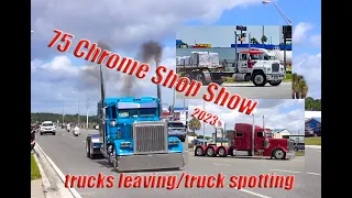 Trucks Leaving the 75 Chrome Shop Show/Truck Spotting in Wildwood 2023 Part1