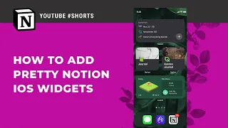 Add Notion iOS widgets to your Home Screen #shorts