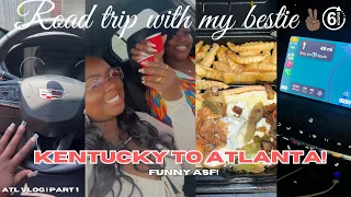 Funny roadtrip to ATL from KY w/ my bestie, luxury rental, food & gas station stops, games,  #vlog