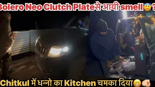 India के Last Village Chitkul में अटकी धन्नो🥹-6 Degree में River Side Car Kitchen Camp #Boleroneo