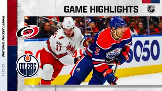 Hurricanes @ Oilers 10/20 | NHL Highlights 2022