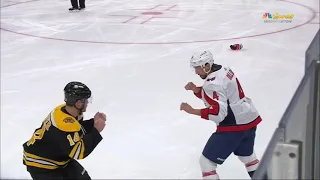 Chris Wagner VS Brenden Dillon  fight Washington Capitals at Boston Bruins