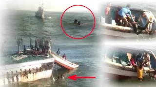 Honnavar fisherman was safely rescued half an hour after falling into the deep sea.