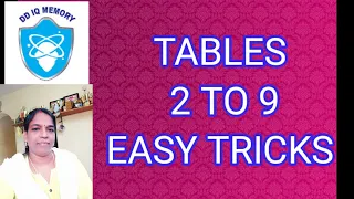 Tables easy tricks 2 to 9 in tamil learn with dd iq memory