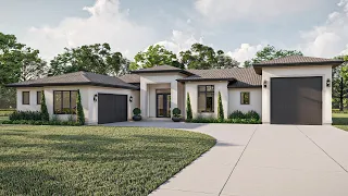 Mediterranean Style House Plan with RV Garage | Altman