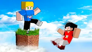 Sobrevivendo em UM BLOCO REALISTA no Minecraft!