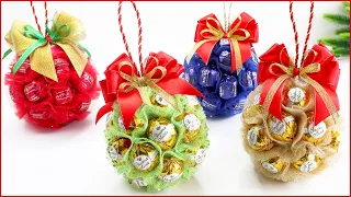 LARGE BALLS of Candy. Sweet gifts for New Year and Christmas