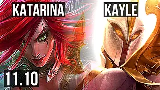 KATARINA vs KAYLE (MID) | 5.8M mastery, 11/0/2, 7 solo kills, 1200+ games | EUW Diamond | v11.10