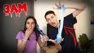 NE JAMAIS FAIRE DU SLIME À 3 HEURES DU MATIN ! (VRAIMENT FLIPPANT !)