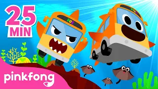 🚌Ônibus Tubarão e mais músicas infantis | +Compilação | Pinkfong Canções para crianças