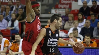 RESUMEN: San Emeterio y Hamilton guían al Valencia Basket en Zaragoza