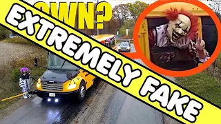 when you see this clown school bus filled with CLOWNS, do not pass it because it's FAKE! @Stromedy