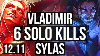 VLADIMIR vs SYLAS (MID) | 12/1/1, 6 solo kills, Legendary, 1.4M mastery | EUW Diamond | 12.11