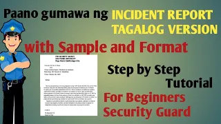 Incident Report Tagalog Version